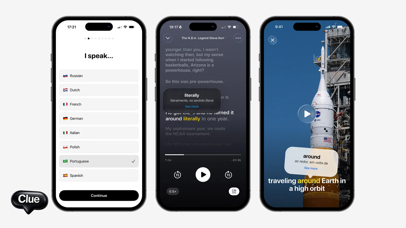 How Clue works for Portuguese speakers